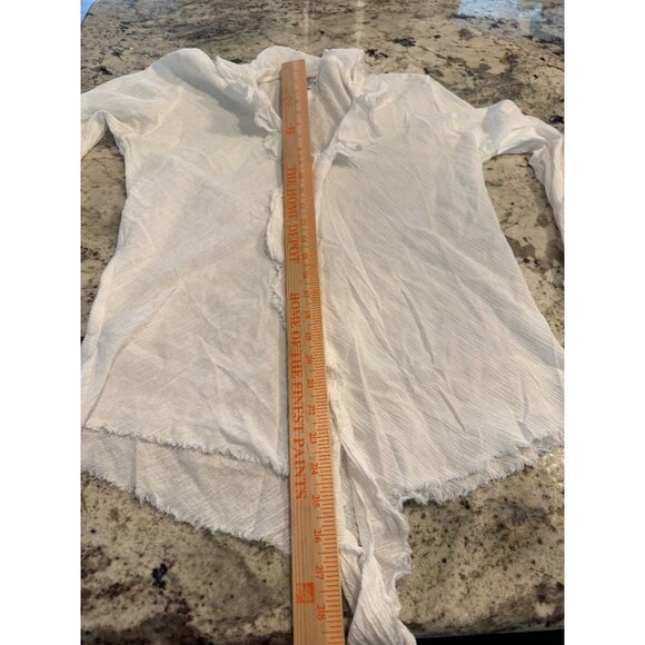 Begauze XL Ruffled White Gauzy Cotton top Romantic grunge fairy Boho Y2K India - Picture 5 of 10